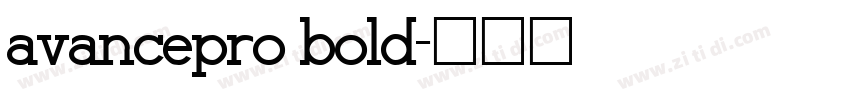 avancepro bold字体转换
